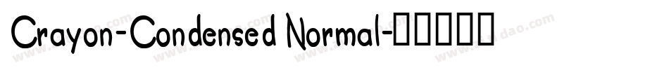 Crayon-Condensed Normal字体转换